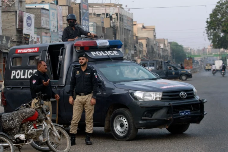 Weapons recovered from a refrigerator on mosque roof in Shah Faisal