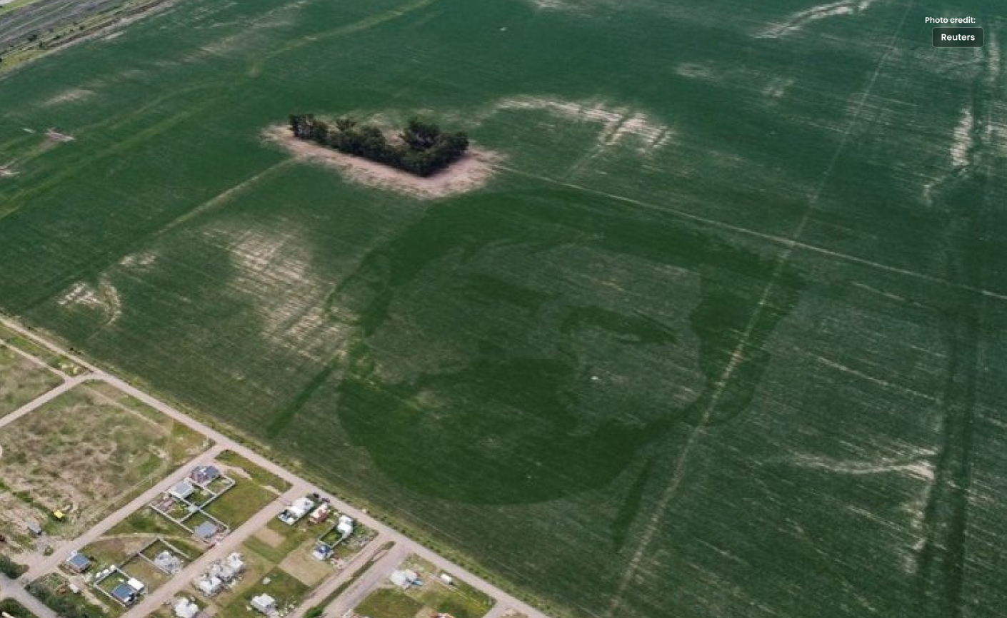 Messi's Face was Imprinted on an Argentine Cornfield