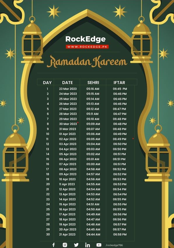 Ramadan Calendar 2023 