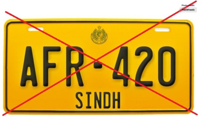 Sindh Ends Issuing Yellow Number Plates For Vehicles Registration