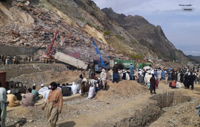 Landslides in Torkham Death two People, Many Trucks were Buried