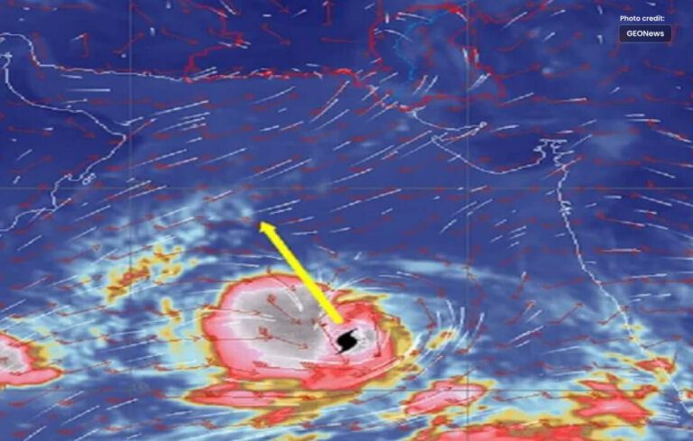 Severe Cyclone Biparjoy 840km Away from Karachi