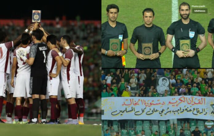 Iraqi Footballers Protest Against Sweden Holy Quran Desecration