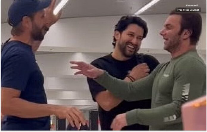 Shahid Afridi sudden meet with Indian actors Aftab and Sohail