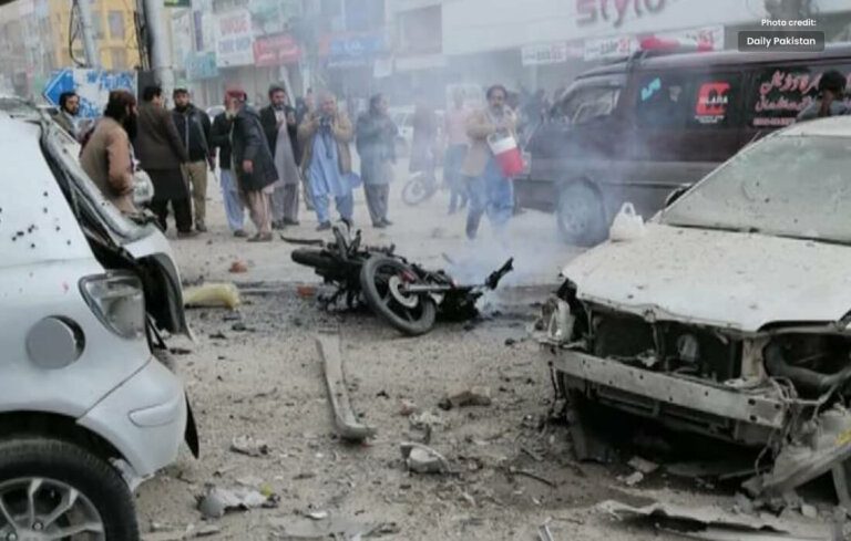 Blast Targets Pakistani Paramilitary Troops in Peshawar Blast Targets Pakistani Paramilitary Troops in Peshawar