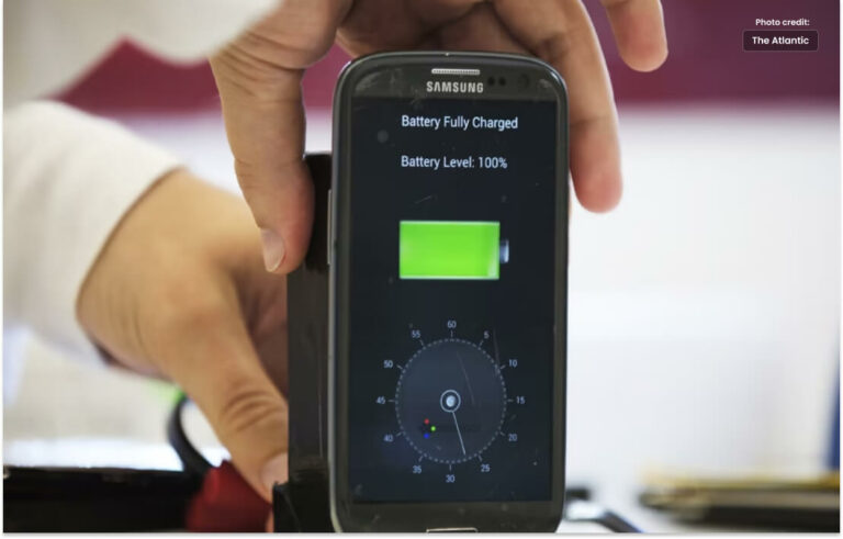 Runs on a battery that only gets recharged once a month