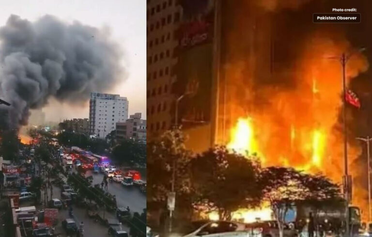 Case of Arshi Shopping Mall Center Karachi: Four People Burned Out