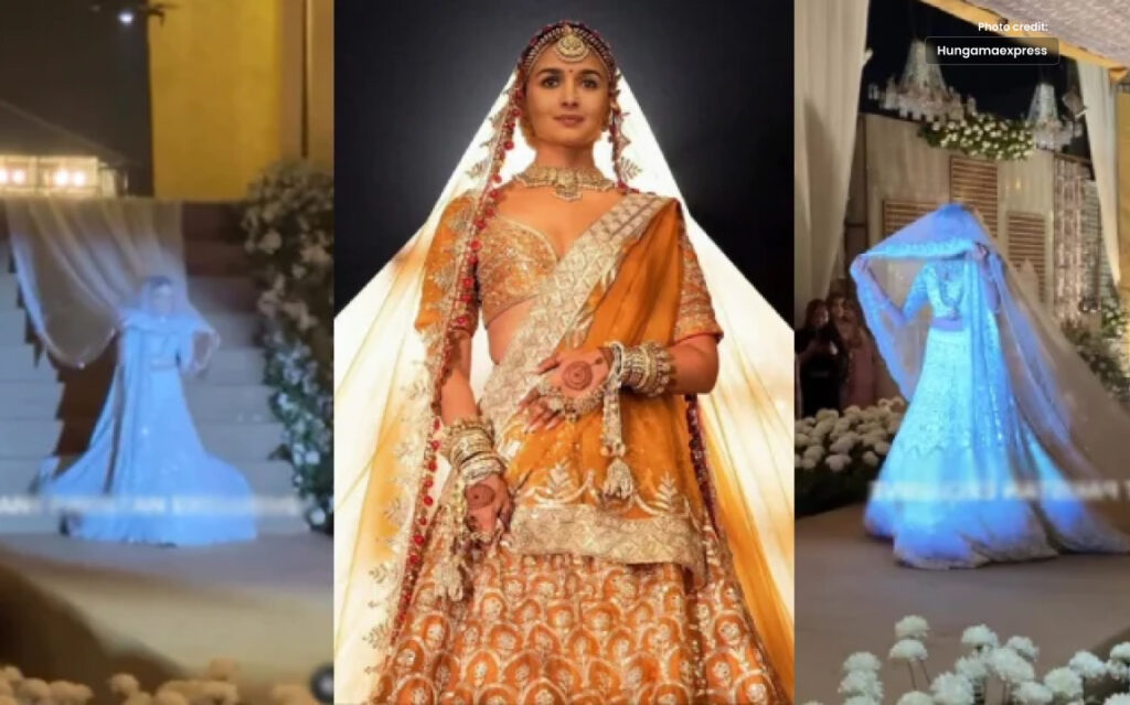 Actress Aymen Saleem Imitated Alia Bhatt in Bridal Entry