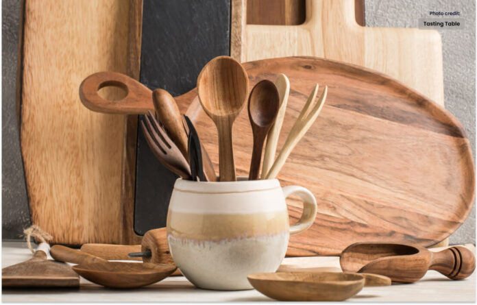 Why is it important to use wooden utensils for cooking?