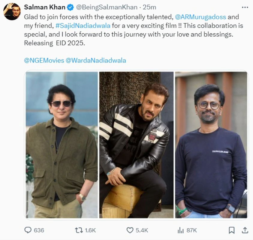 Salman Khan has announced his new film