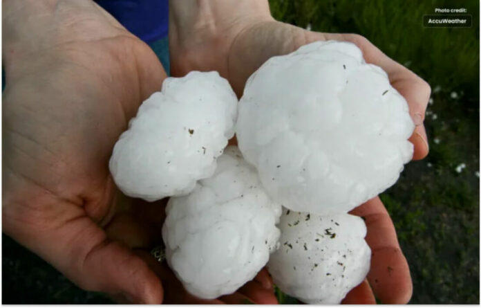 Hail Caused Havoc in China, blue alert issued