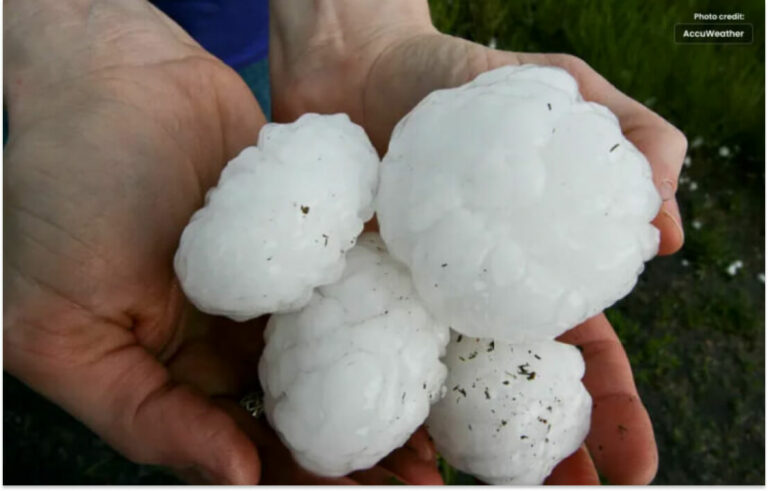 Hail Caused Havoc in China, blue alert issued