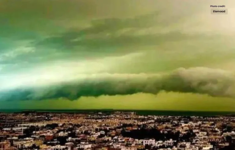 Torrential Rains Turned the Sky of Dubai Green